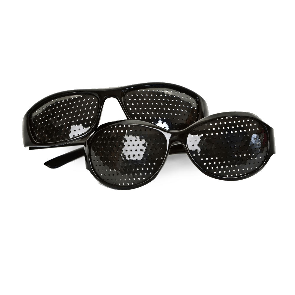icona lineare degli occhiali stenopeici. occhiali stenopeici